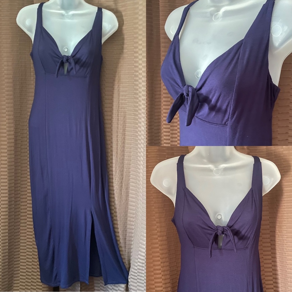 NWOT Midi Tie-Front Dress